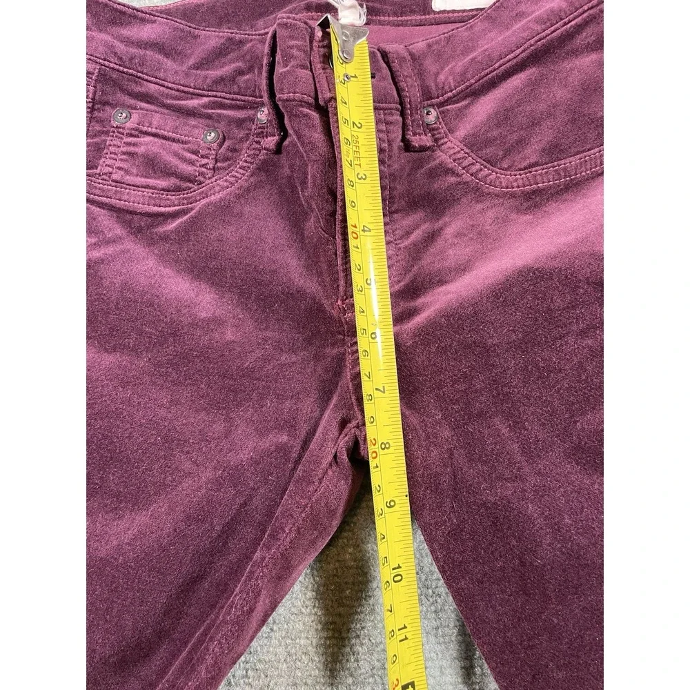 Rag & Bone Skinny Jeans Low Rise Womens Size 26 Wine, Classy, Festival, Velvet